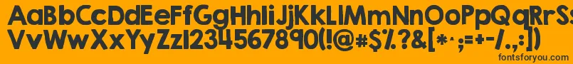 Fonte Kgsecondchancessolid – fontes pretas em um fundo laranja
