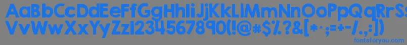 フォントKgsecondchancessolid – 灰色の背景に青い文字