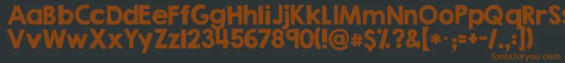 Шрифт Kgsecondchancessolid – коричневые шрифты на чёрном фоне