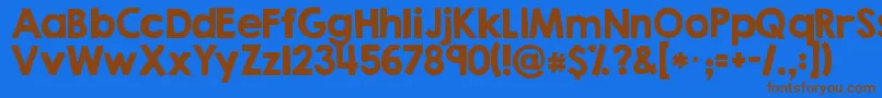 Kgsecondchancessolid Font – Brown Fonts on Blue Background