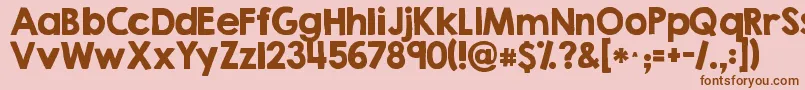 Kgsecondchancessolid Font – Brown Fonts on Pink Background