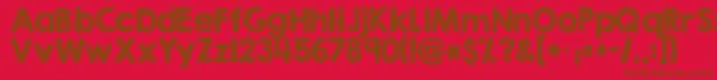 Kgsecondchancessolid Font – Brown Fonts on Red Background