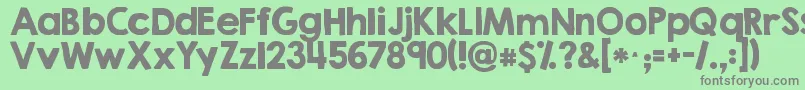 Kgsecondchancessolid Font – Gray Fonts on Green Background