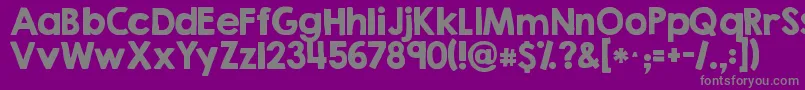 Kgsecondchancessolid Font – Gray Fonts on Purple Background