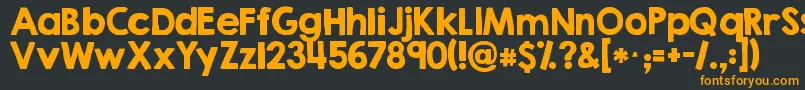 フォントKgsecondchancessolid – 黒い背景にオレンジの文字