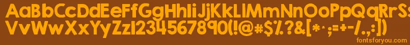 Kgsecondchancessolid-Schriftart – Orangefarbene Schriften auf braunem Hintergrund