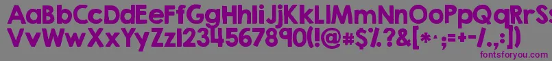 Kgsecondchancessolid Font – Purple Fonts on Gray Background