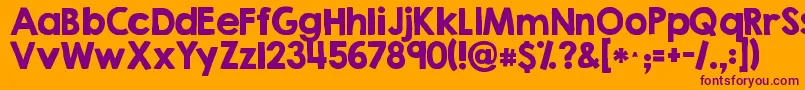 Kgsecondchancessolid Font – Purple Fonts on Orange Background