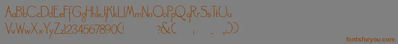 Landsdowne Font – Brown Fonts on Gray Background