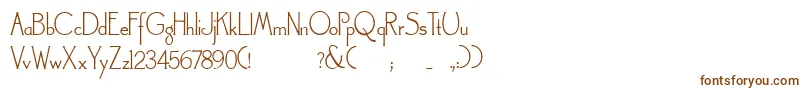 Шрифт Landsdowne – коричневые шрифты на белом фоне