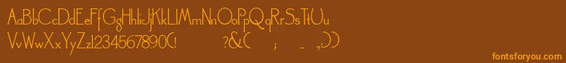 Landsdowne Font – Orange Fonts on Brown Background