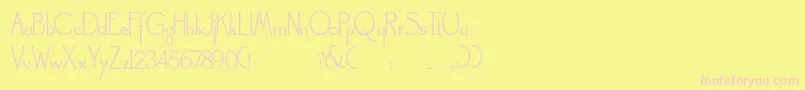 Landsdowne-Schriftart – Rosa Schriften auf gelbem Hintergrund