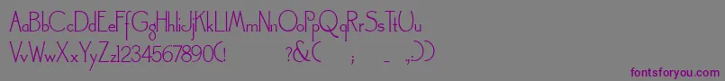 Landsdowne Font – Purple Fonts on Gray Background