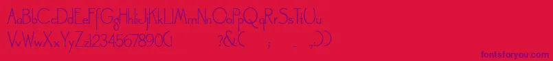 Landsdowne Font – Purple Fonts on Red Background