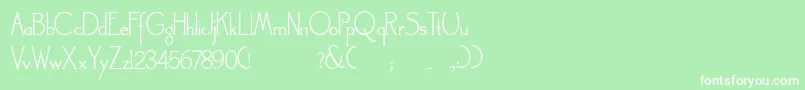 フォントLandsdowne – 緑の背景に白い文字
