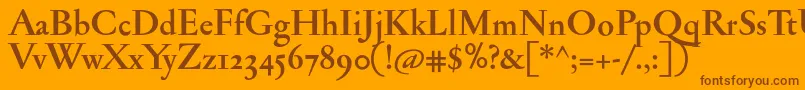 JannonantosfBold Font – Brown Fonts on Orange Background