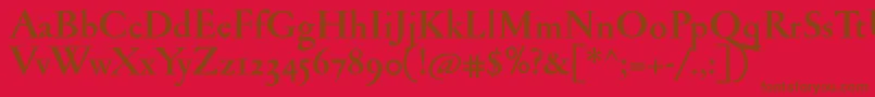 JannonantosfBold Font – Brown Fonts on Red Background