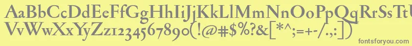 JannonantosfBold Font – Gray Fonts on Yellow Background