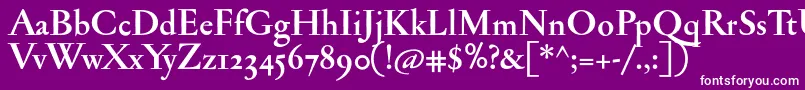 JannonantosfBold Font – White Fonts on Purple Background