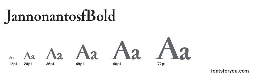 JannonantosfBold Font Sizes