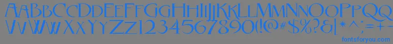 RebelCaps2010 Font – Blue Fonts on Gray Background