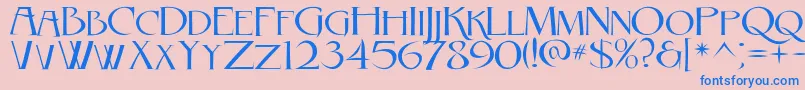 Шрифт RebelCaps2010 – синие шрифты на розовом фоне