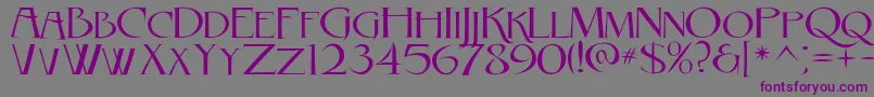 RebelCaps2010 Font – Purple Fonts on Gray Background