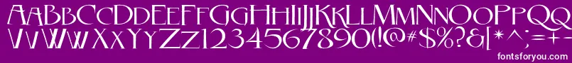 RebelCaps2010 Font – White Fonts on Purple Background