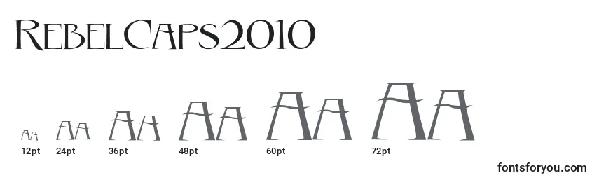 RebelCaps2010 Font Sizes
