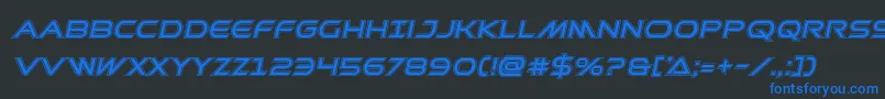 Prometheanacadital Font – Blue Fonts on Black Background