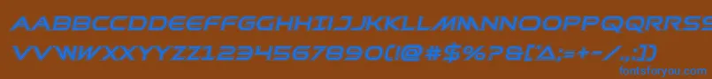 Prometheanacadital Font – Blue Fonts on Brown Background