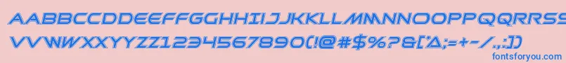 Prometheanacadital Font – Blue Fonts on Pink Background