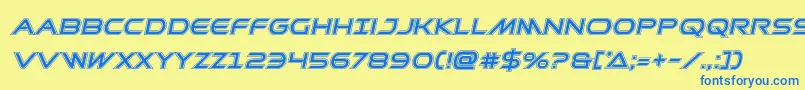 Prometheanacadital Font – Blue Fonts on Yellow Background