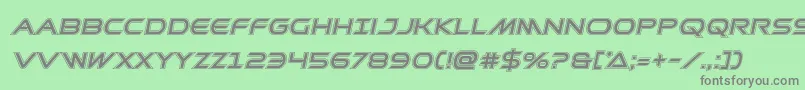 Prometheanacadital Font – Gray Fonts on Green Background