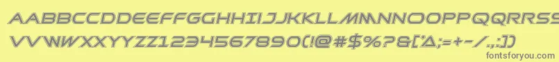 Prometheanacadital Font – Gray Fonts on Yellow Background