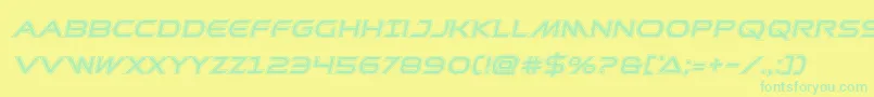 Prometheanacadital Font – Green Fonts on Yellow Background