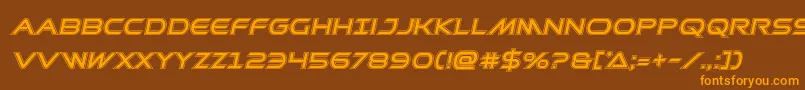 Prometheanacadital Font – Orange Fonts on Brown Background