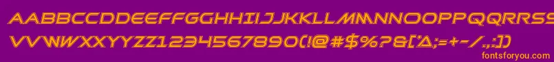 Prometheanacadital Font – Orange Fonts on Purple Background