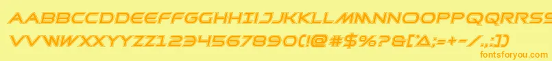 Prometheanacadital Font – Orange Fonts on Yellow Background