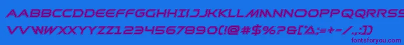 Prometheanacadital Font – Purple Fonts on Blue Background