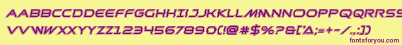 Prometheanacadital Font – Purple Fonts on Yellow Background