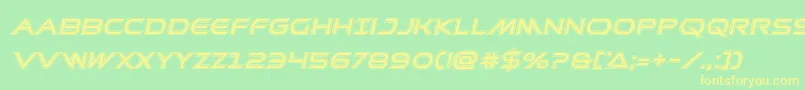 Prometheanacadital Font – Yellow Fonts on Green Background