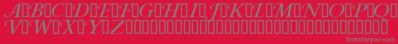 Roxanne Font – Gray Fonts on Red Background