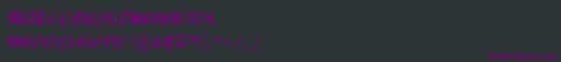 Jessaprint Font – Purple Fonts on Black Background