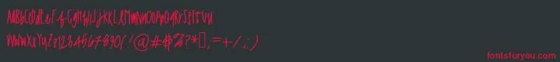 Jessaprint Font – Red Fonts on Black Background