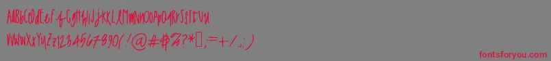 Jessaprint Font – Red Fonts on Gray Background