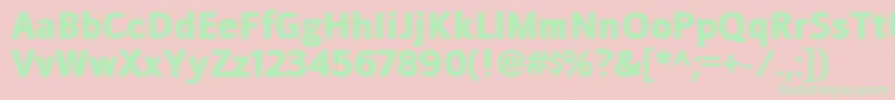 DoradaniblRegular Font – Green Fonts on Pink Background