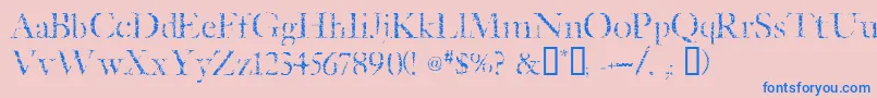 Fonte Etched ffy – fontes azuis em um fundo rosa