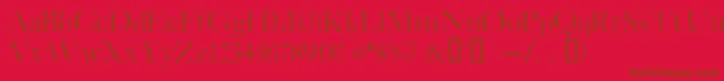 Czcionka Etched ffy – brązowe czcionki na czerwonym tle