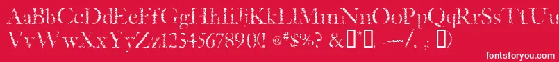 Etched ffy Font – White Fonts on Red Background